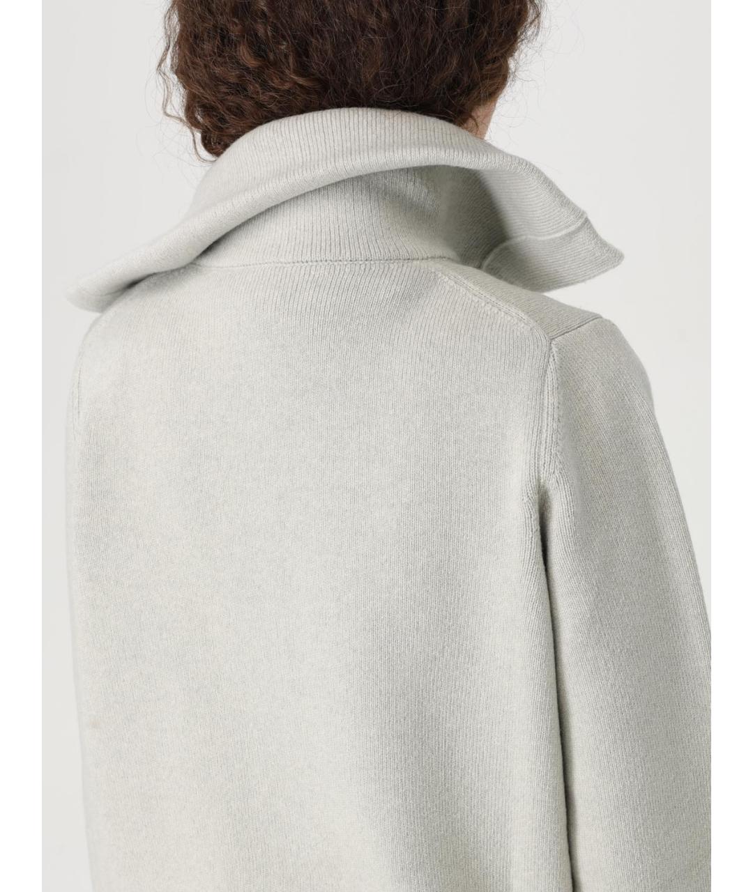 BOTTEGA VENETA Серый шерстяной кардиган, фото 5