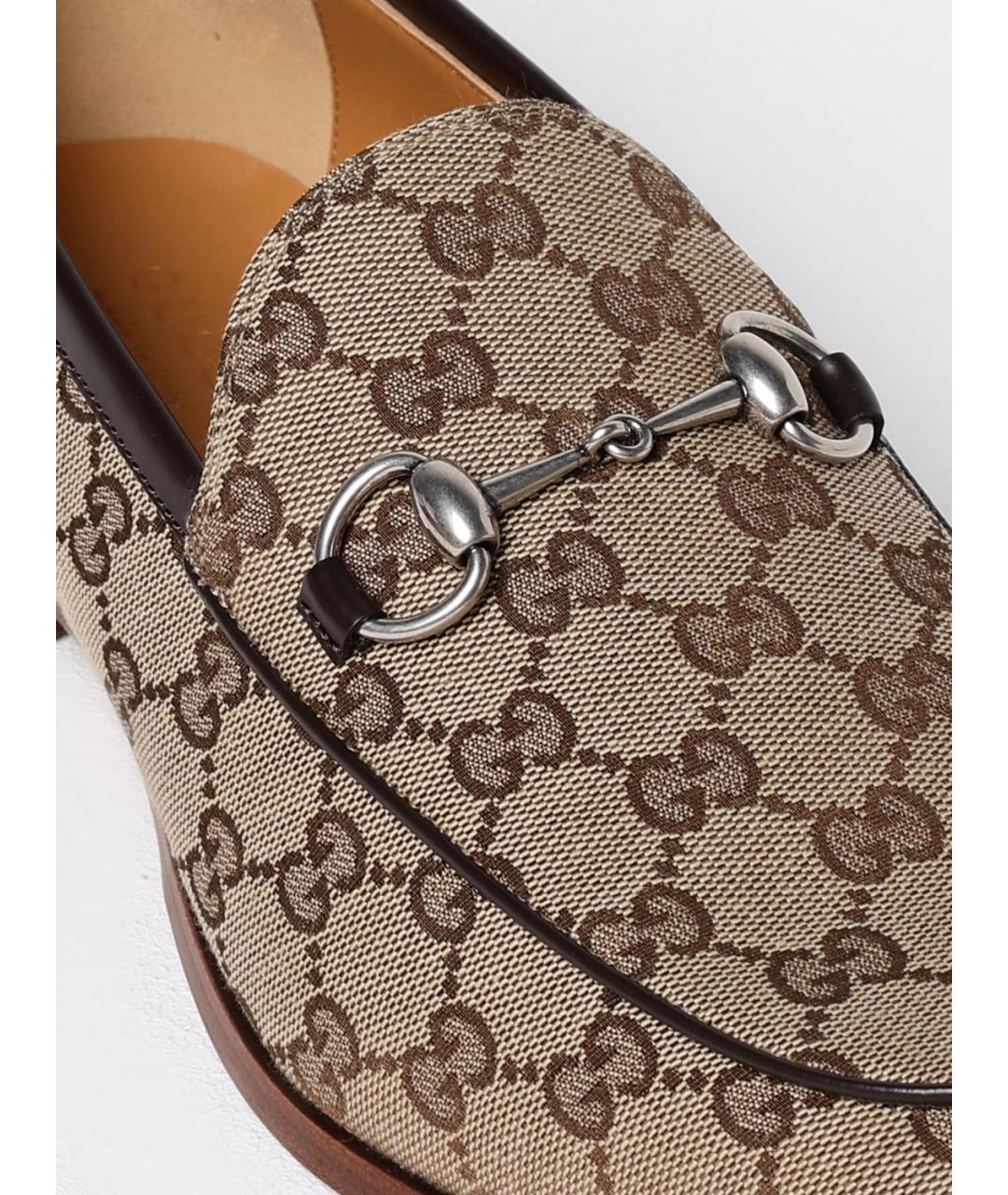 GUCCI Бежевые лоферы, фото 4