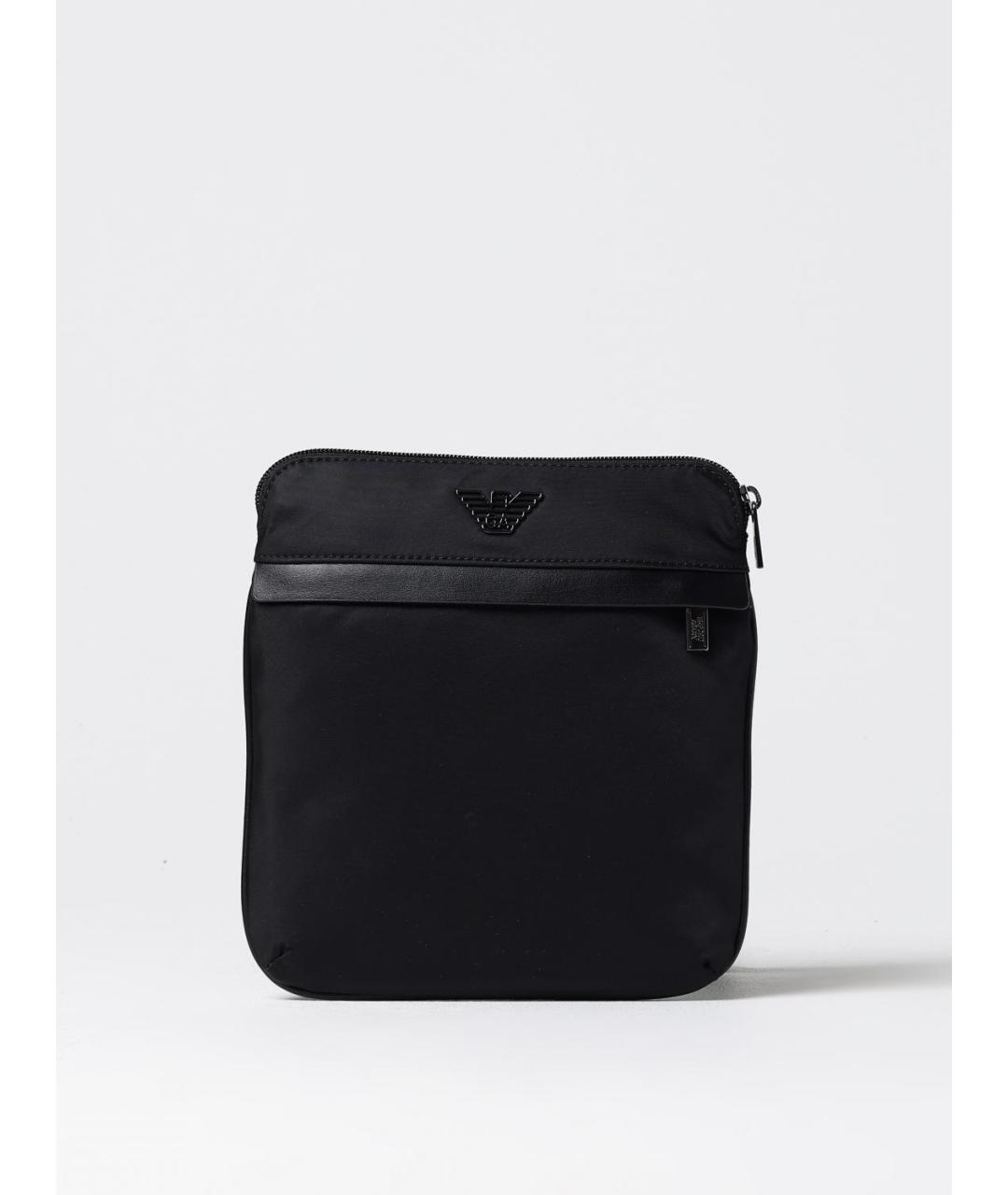 EMPORIO ARMANI Черная синтетическая сумка на плечо, фото 4