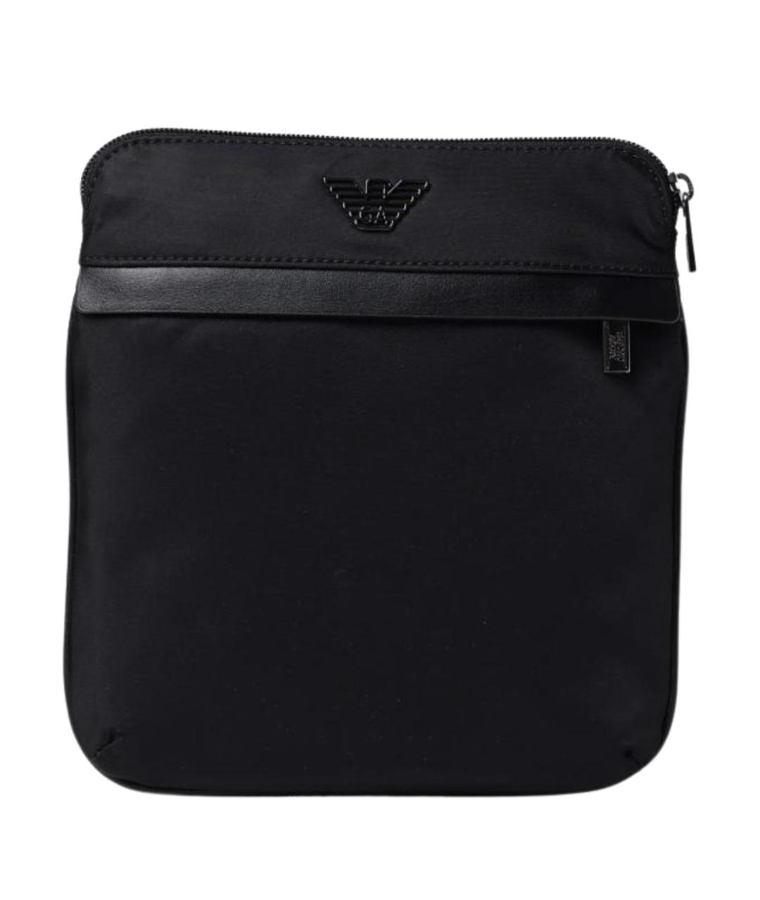 EMPORIO ARMANI Черная синтетическая сумка на плечо, фото 1