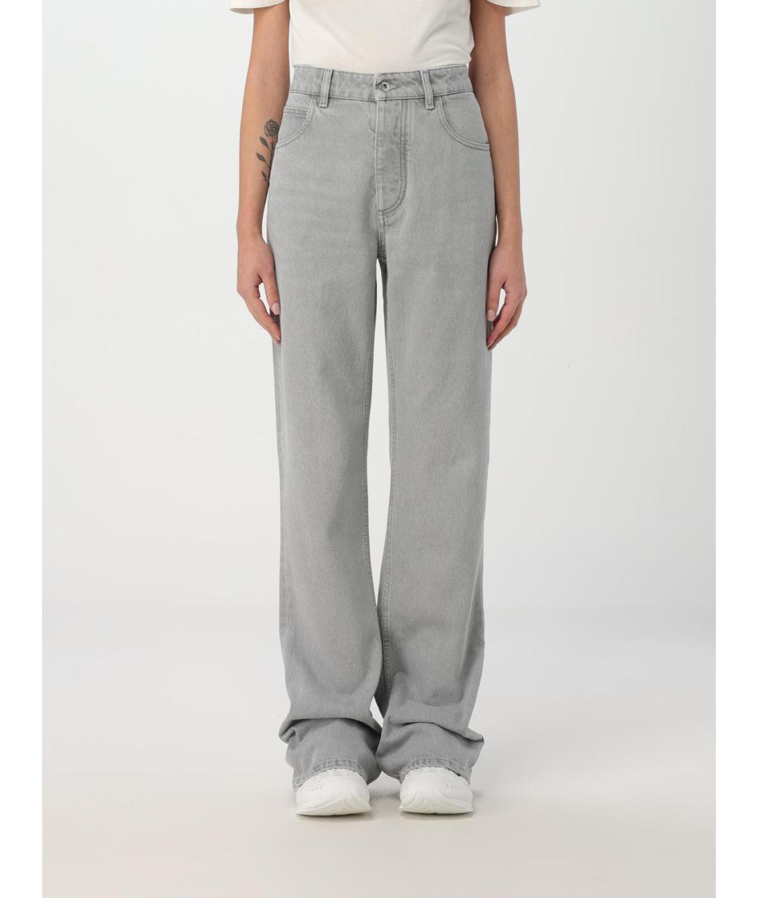 BOTTEGA VENETA Серые хлопковые прямые джинсы, фото 2