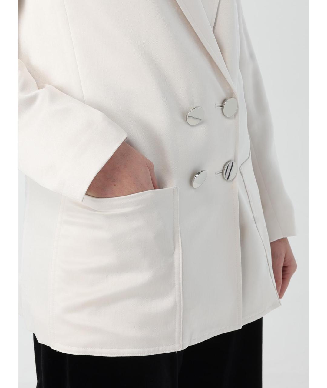 ARMANI EXCHANGE Бежевый полиэстеровый жакет/пиджак, фото 5