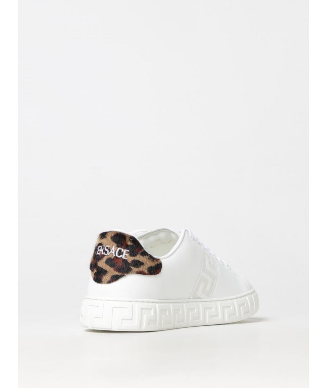 VERSACE Белые синтетические кеды, фото 3