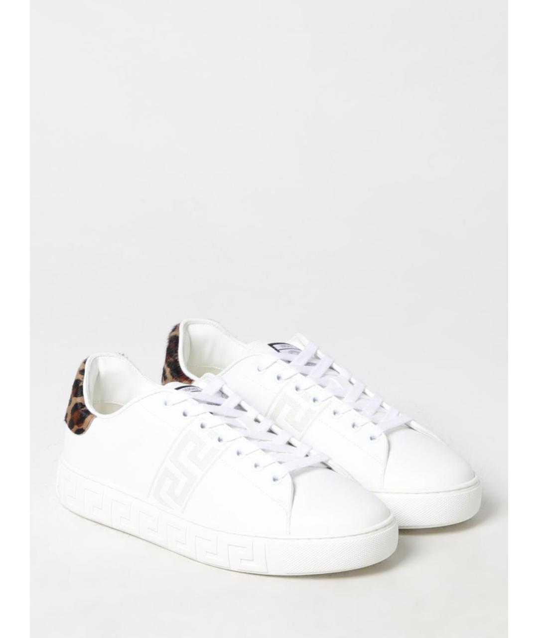 VERSACE Белые синтетические кеды, фото 2