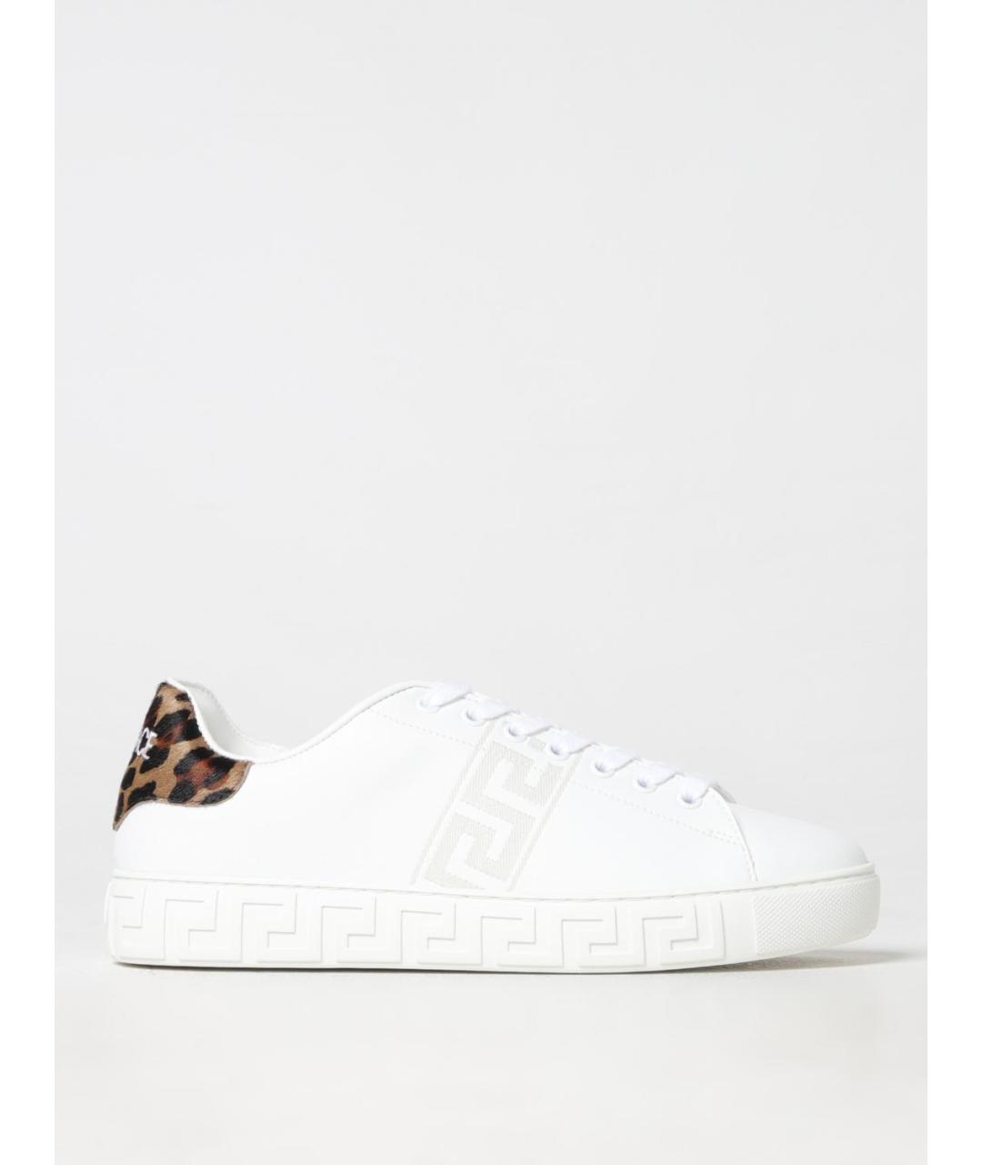 VERSACE Белые синтетические кеды, фото 5