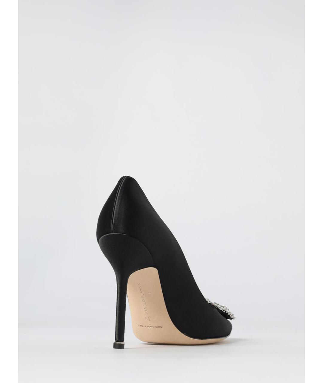 MANOLO BLAHNIK Черные текстильные туфли, фото 3