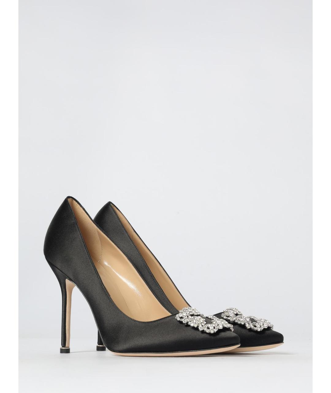 MANOLO BLAHNIK Черные текстильные туфли, фото 2