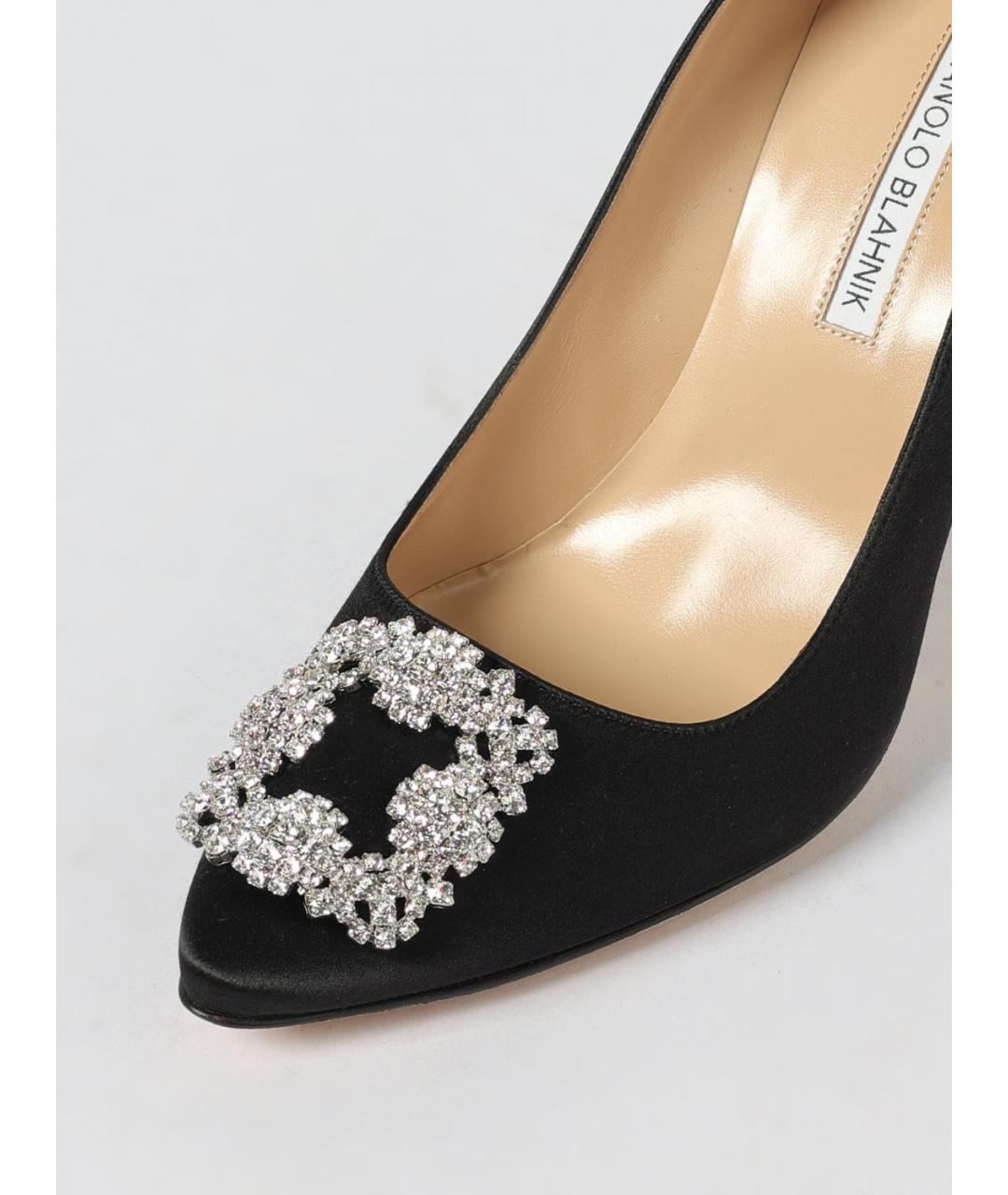 MANOLO BLAHNIK Черные текстильные туфли, фото 4