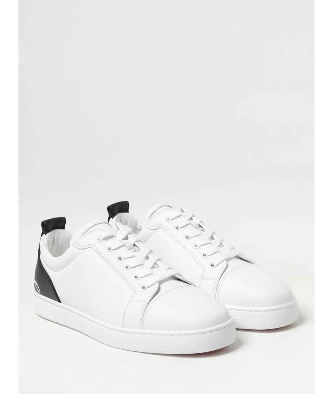 CHRISTIAN LOUBOUTIN Белые кожаные низкие кроссовки / кеды, фото 2