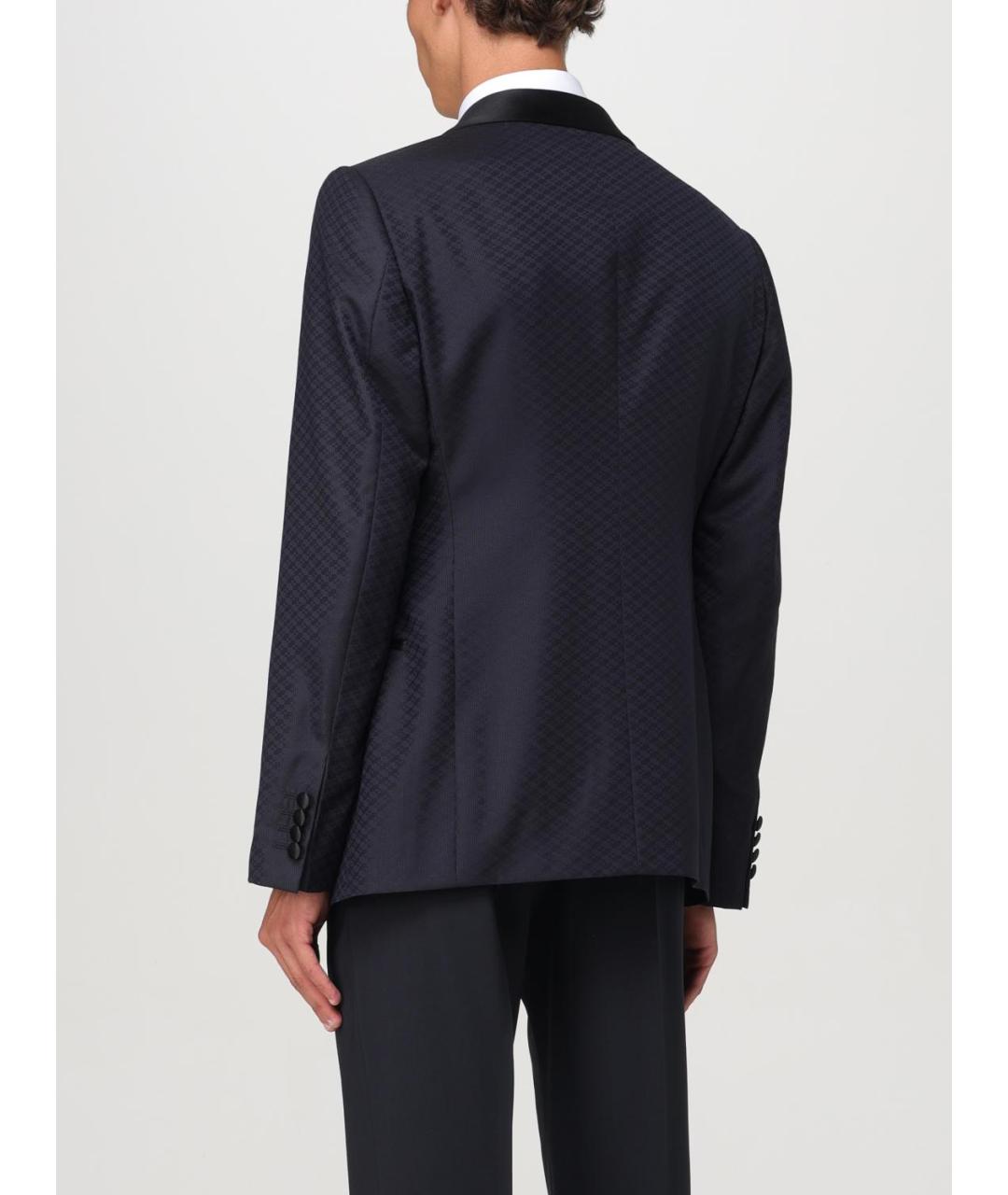 EMPORIO ARMANI Темно-синий шерстяной пиджак, фото 2
