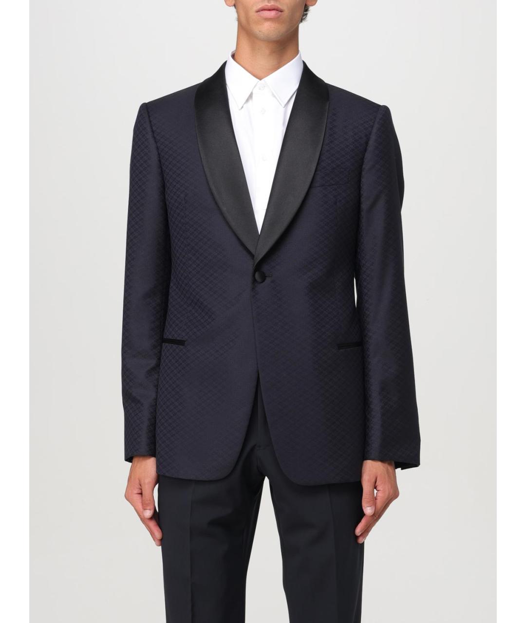 EMPORIO ARMANI Темно-синий шерстяной пиджак, фото 5