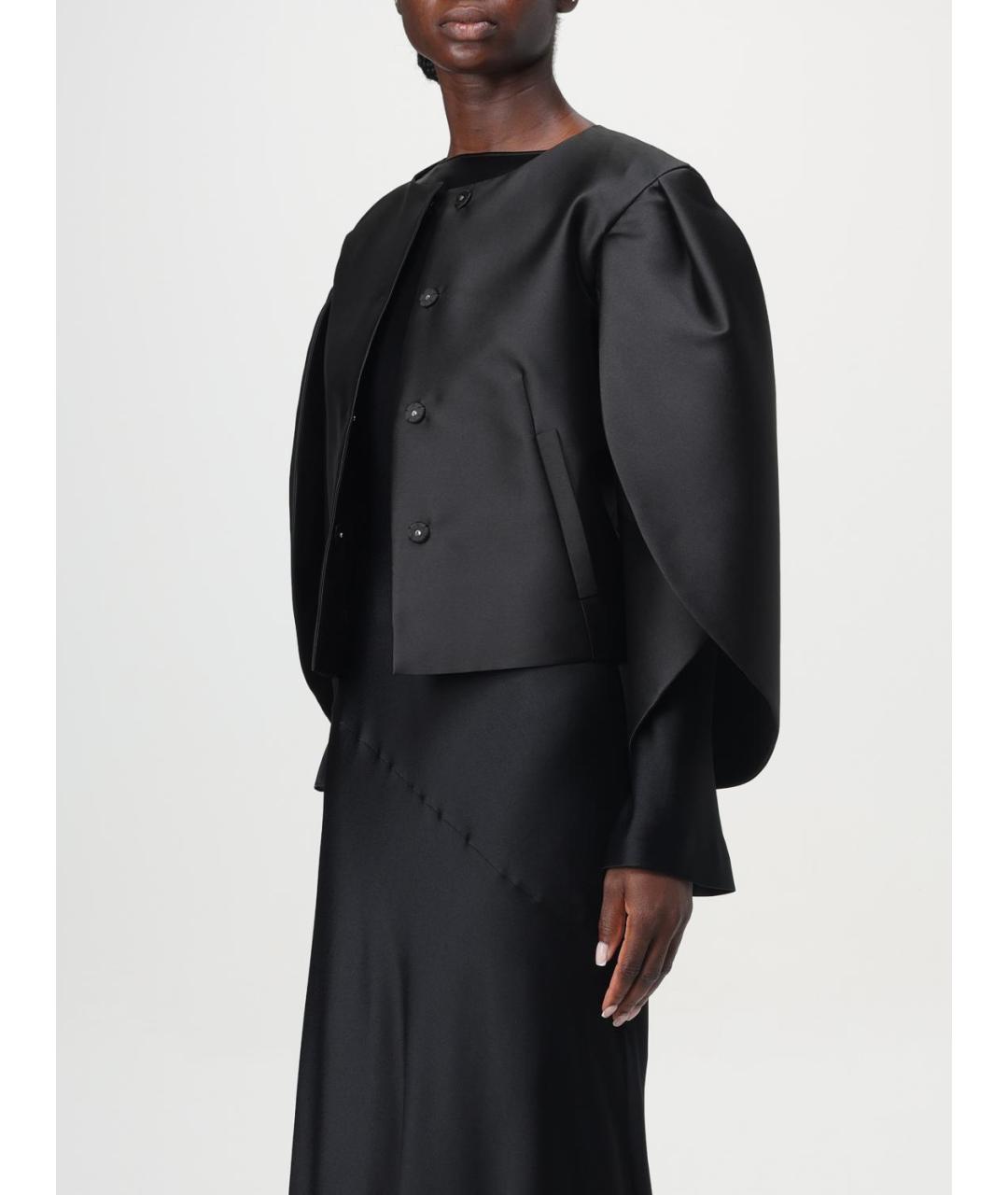 ALBERTA FERRETTI Черный полиэстеровый жакет/пиджак, фото 4