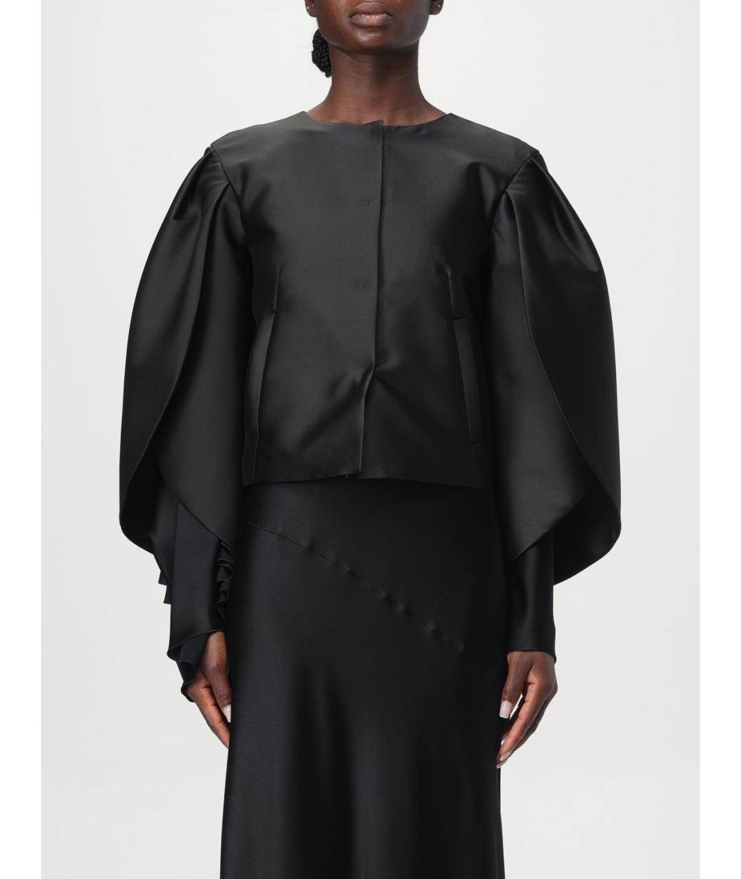 ALBERTA FERRETTI Черный полиэстеровый жакет/пиджак, фото 2