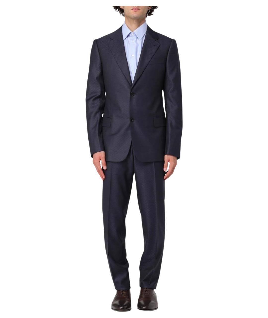 EMPORIO ARMANI Темно-синий классический костюм, фото 1