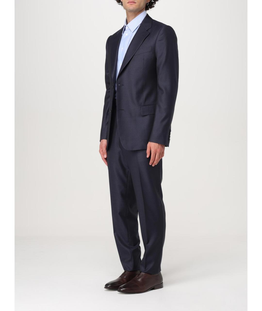 EMPORIO ARMANI Темно-синий классический костюм, фото 4