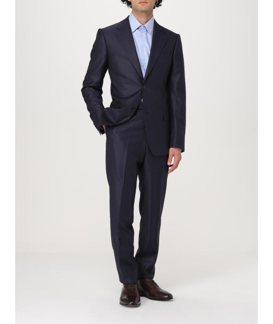 EMPORIO ARMANI Темно-синий классический костюм, фото 2
