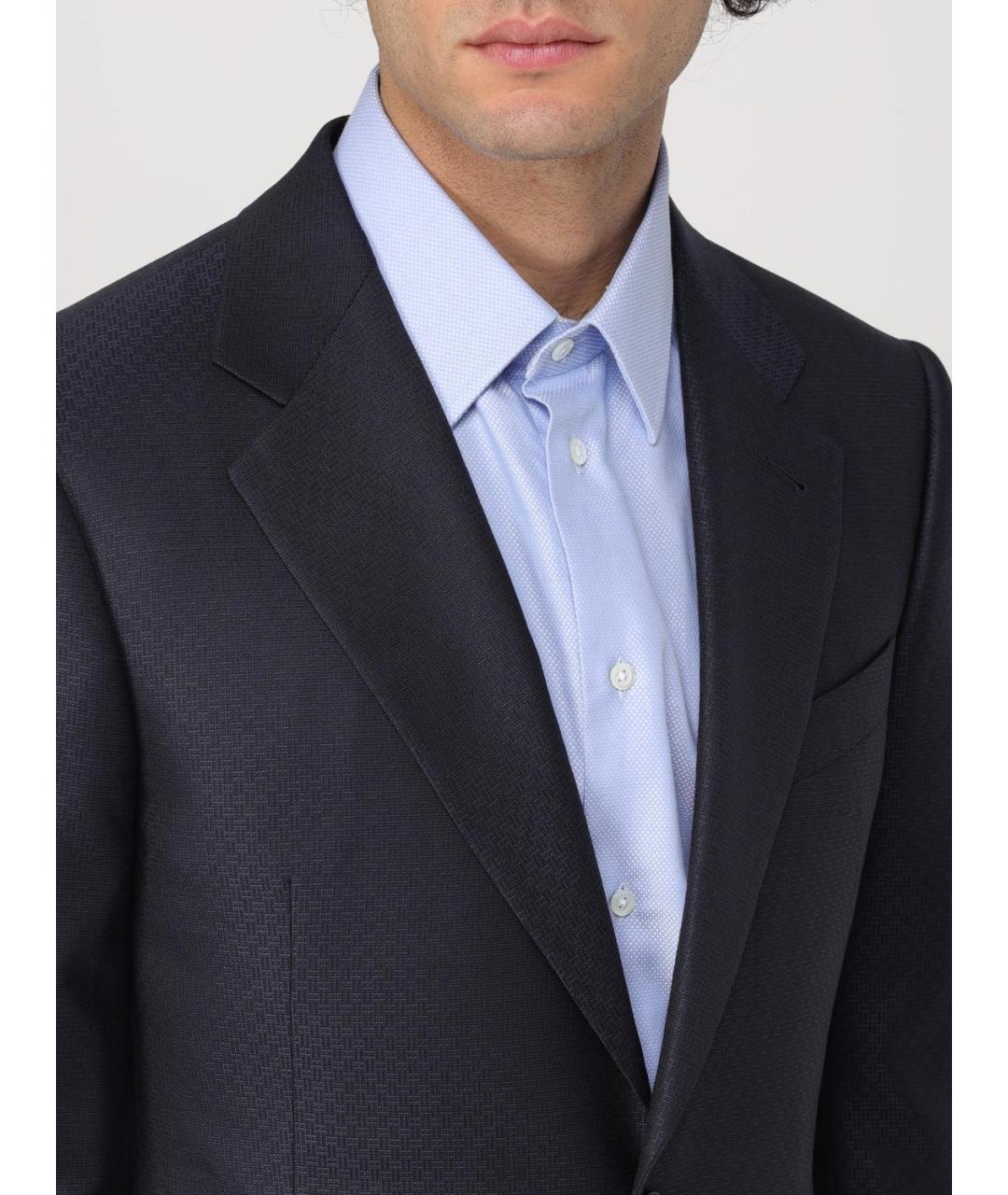 EMPORIO ARMANI Темно-синий классический костюм, фото 5
