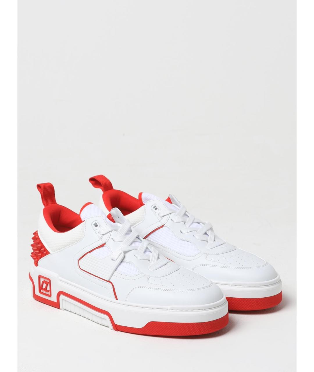 CHRISTIAN LOUBOUTIN Белые кожаные низкие кроссовки / кеды, фото 2