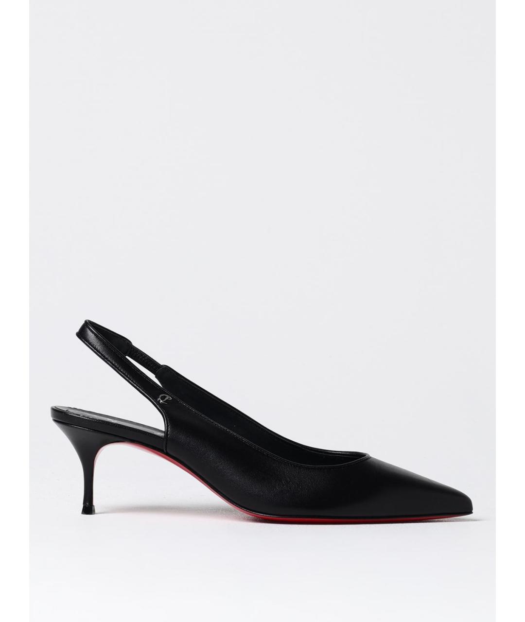 CHRISTIAN LOUBOUTIN Черные кожаные туфли, фото 5