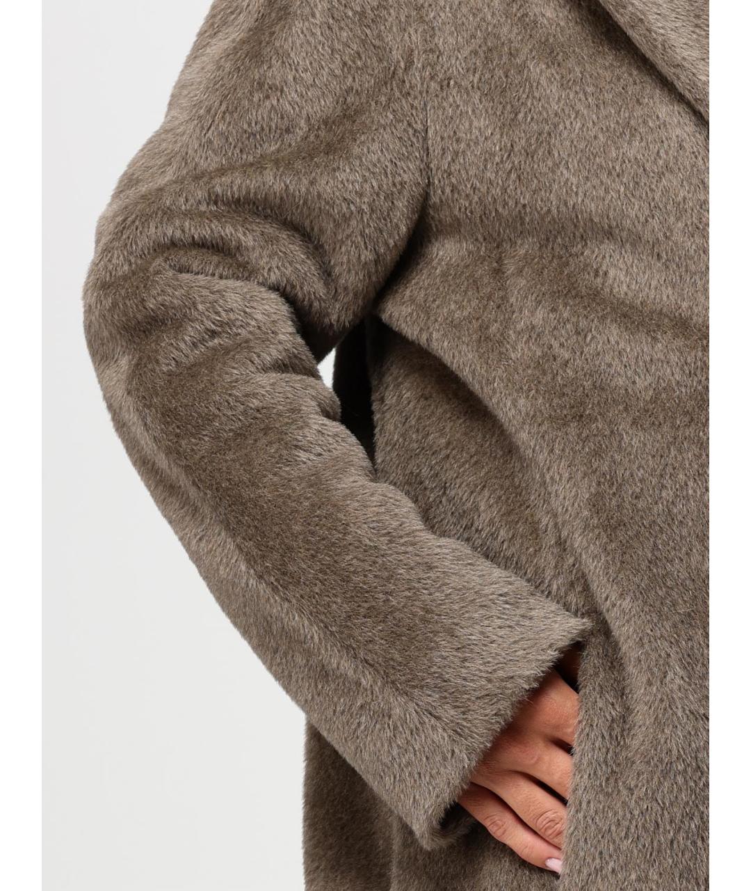 'S MAX MARA Коричневое шерстяное пальто, фото 5