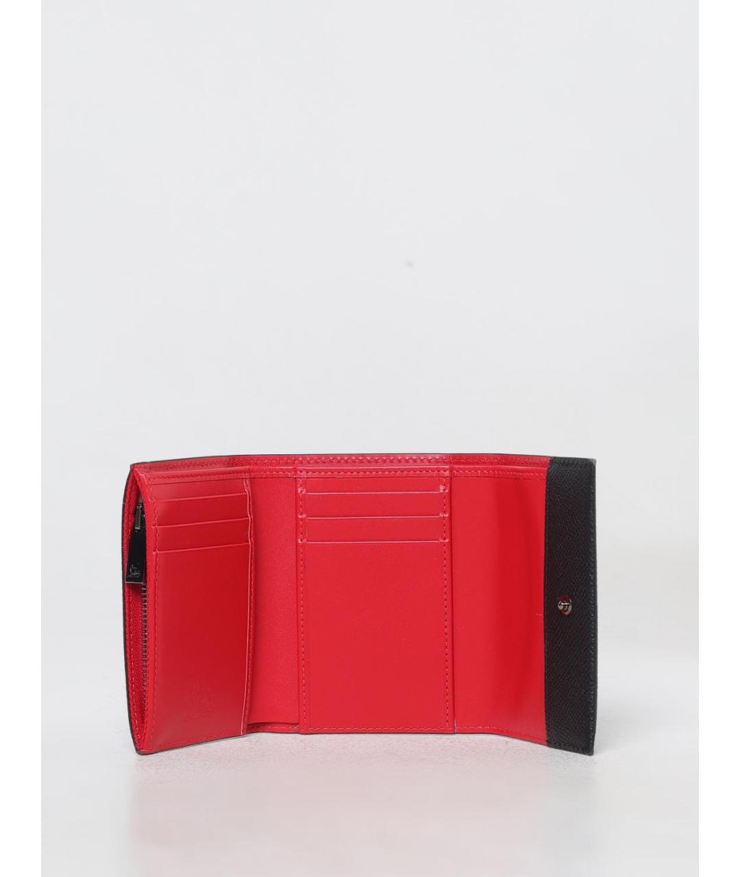 CHRISTIAN LOUBOUTIN Черный кожаный кошелек, фото 2