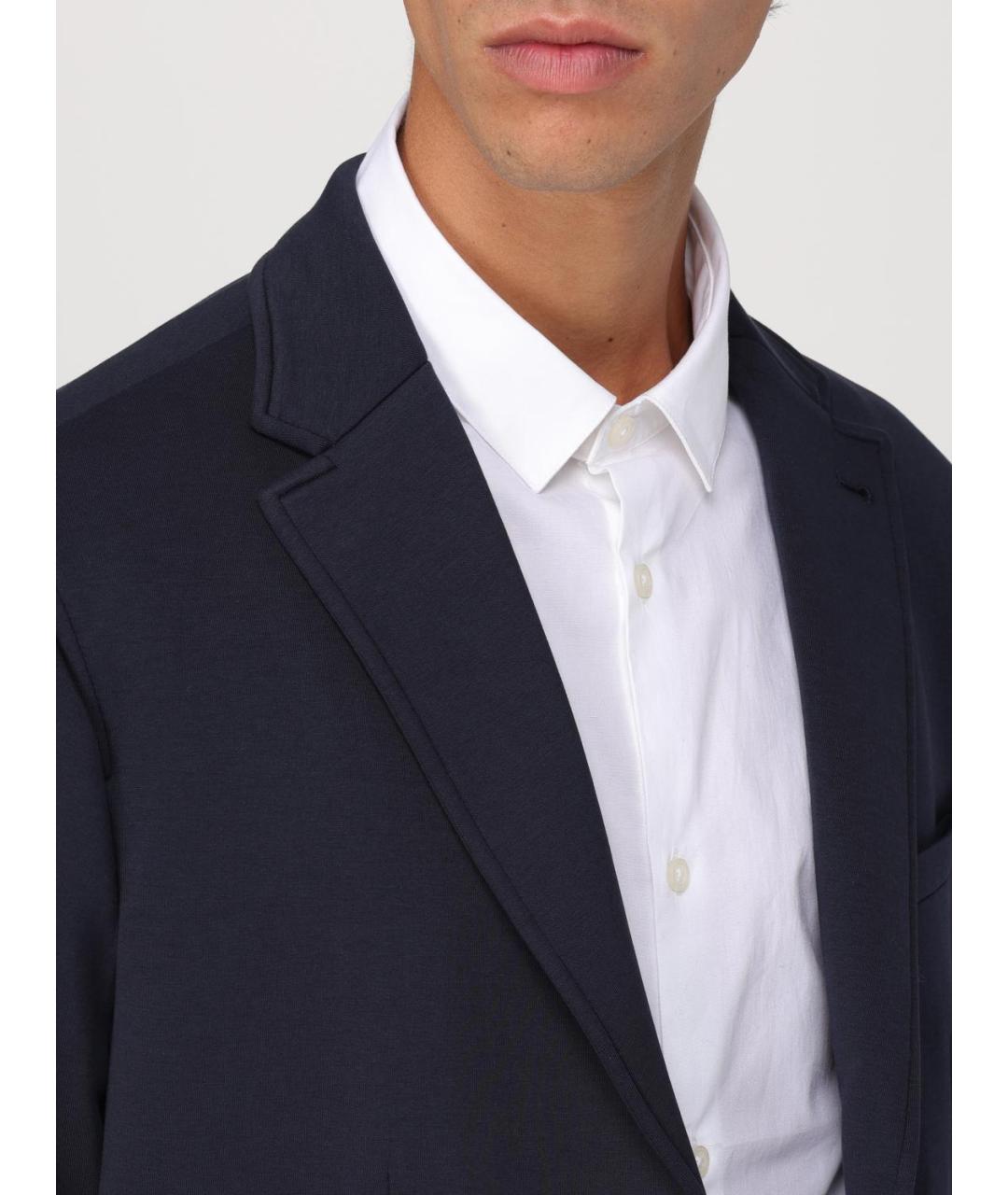 ARMANI EXCHANGE Синий полиэстеровый пиджак, фото 4