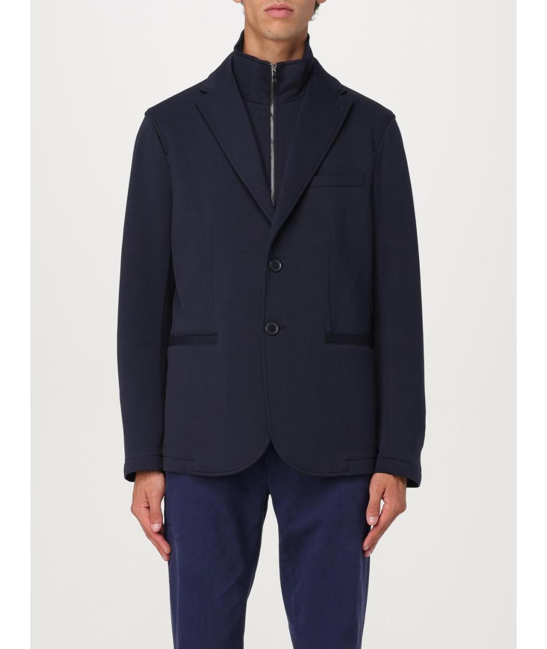 ARMANI EXCHANGE Синий полиэстеровый пиджак, фото 5