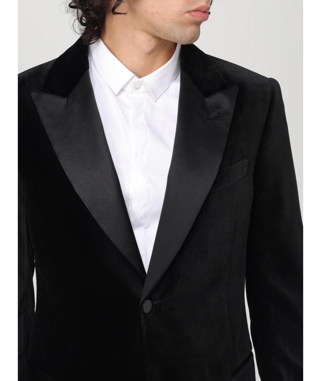EMPORIO ARMANI Черный полиэстеровый пиджак, фото 4