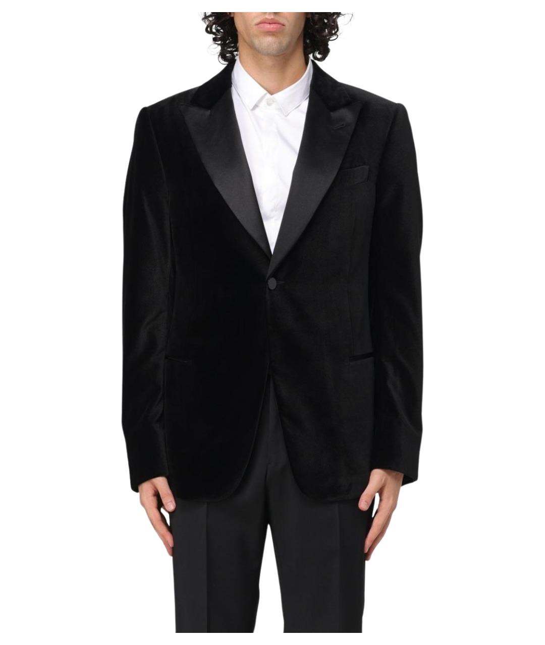 EMPORIO ARMANI Черный полиэстеровый пиджак, фото 1