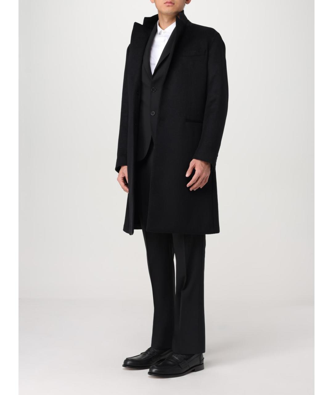EMPORIO ARMANI Черное шерстяное пальто, фото 3
