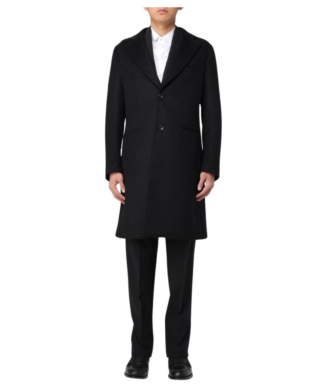 EMPORIO ARMANI Черное шерстяное пальто, фото 1