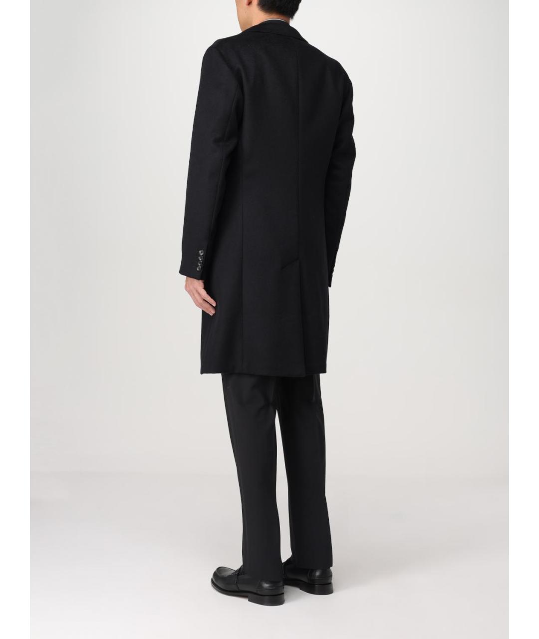 EMPORIO ARMANI Черное шерстяное пальто, фото 2