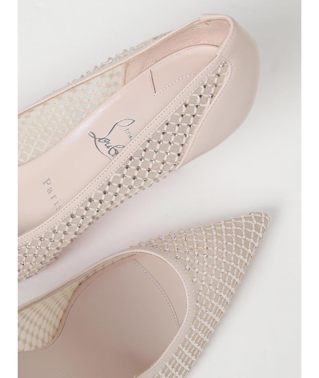 CHRISTIAN LOUBOUTIN Бежевые туфли, фото 4