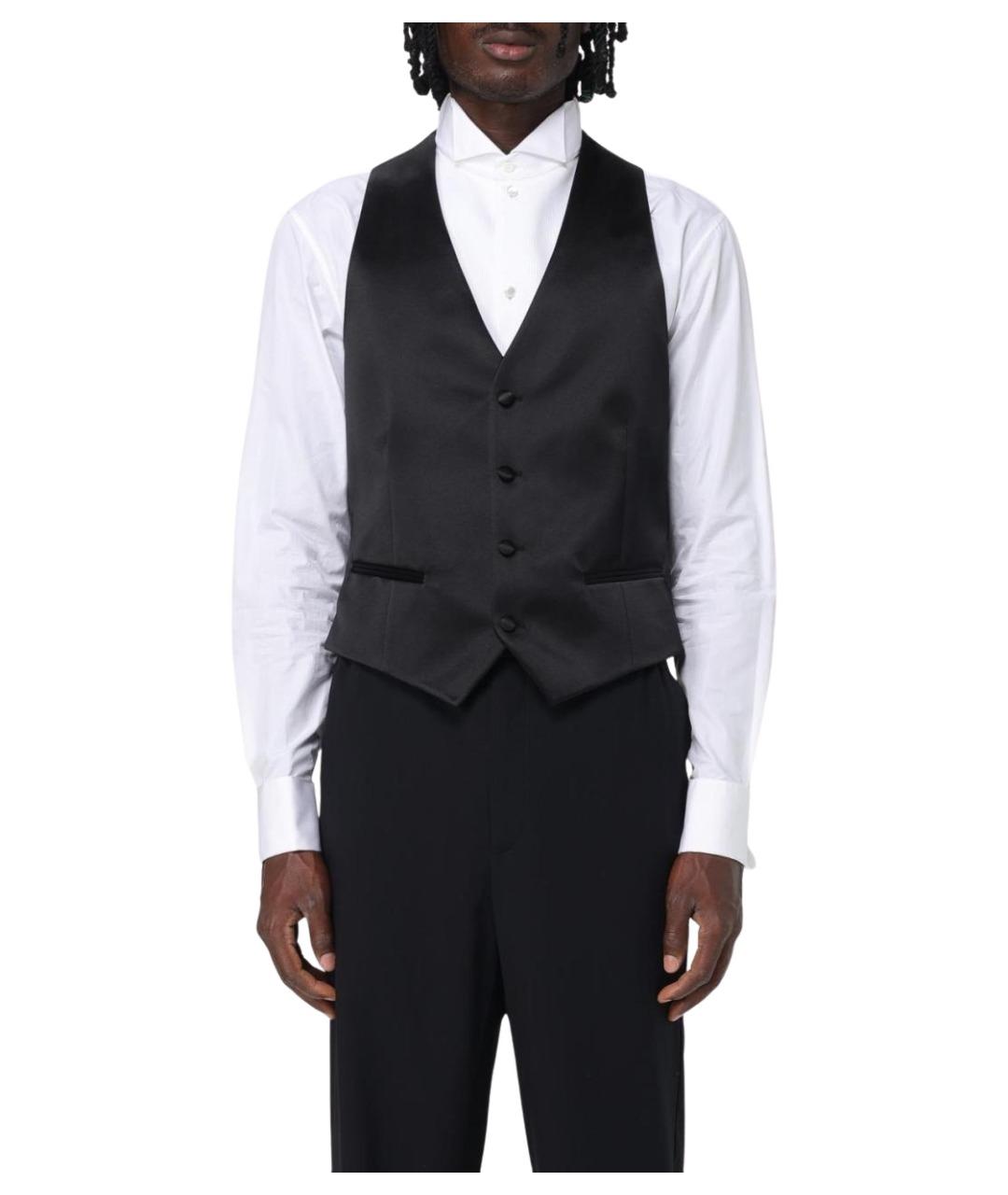 EMPORIO ARMANI Черный полиэстеровый жилет, фото 1