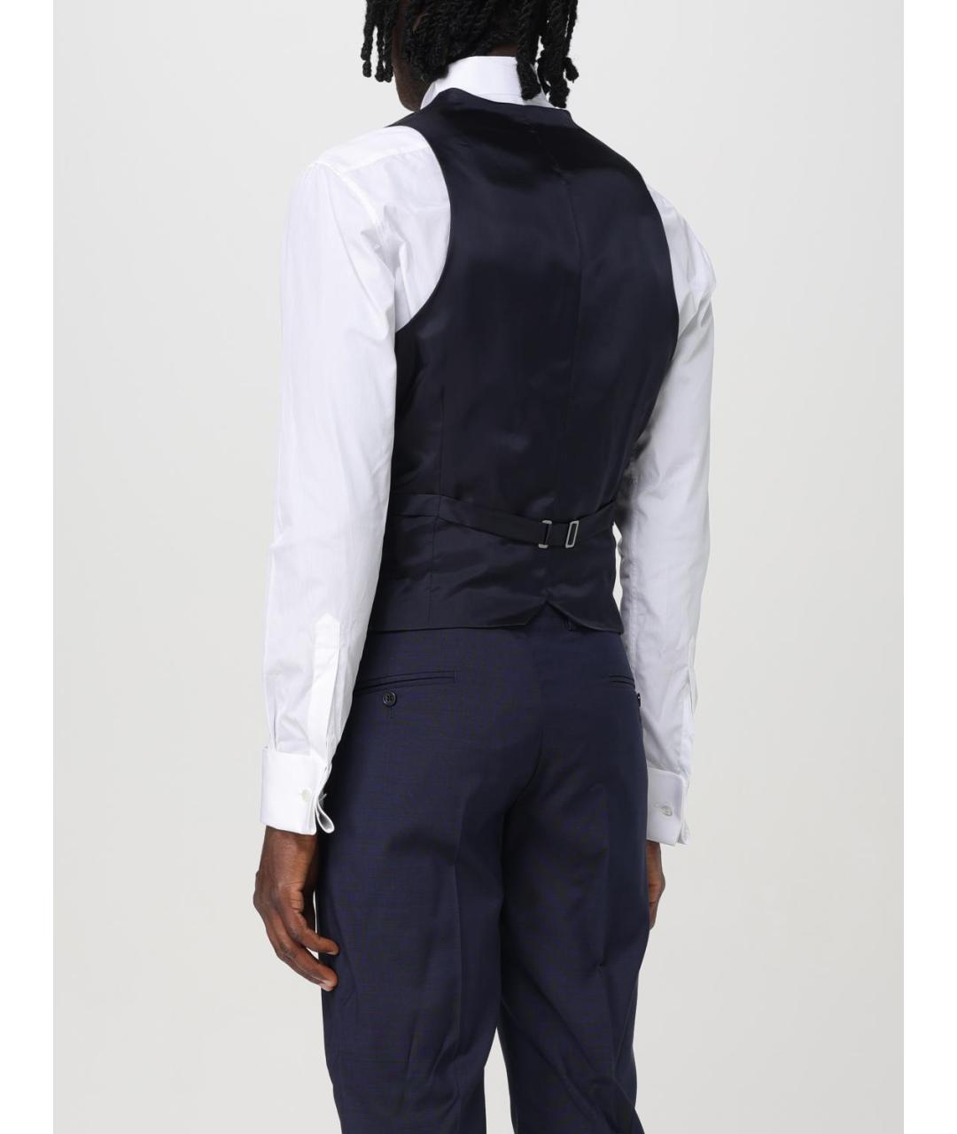 EMPORIO ARMANI Синий полиэстеровый жилет, фото 2