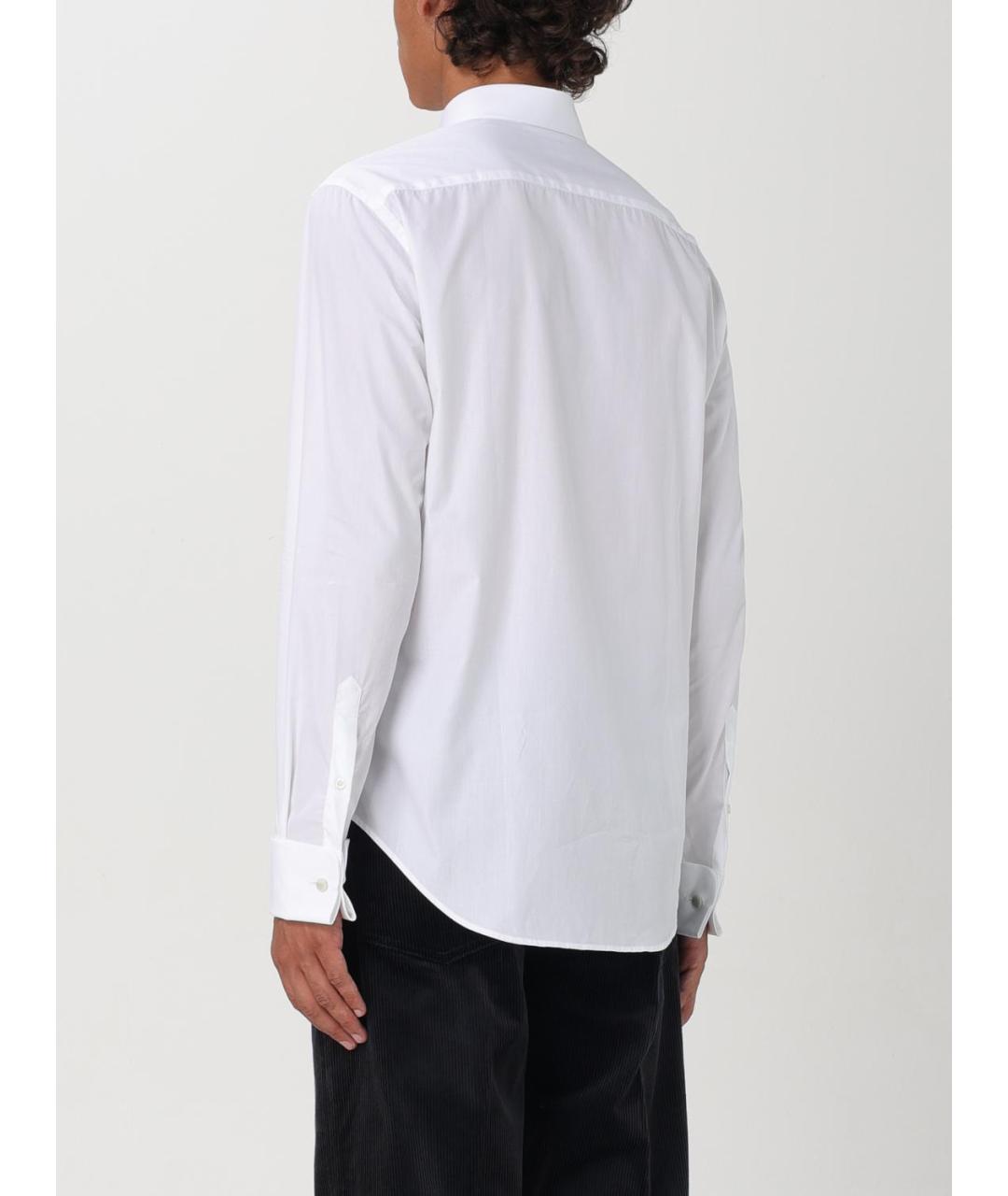EMPORIO ARMANI Белая хлопковая классическая рубашка, фото 2