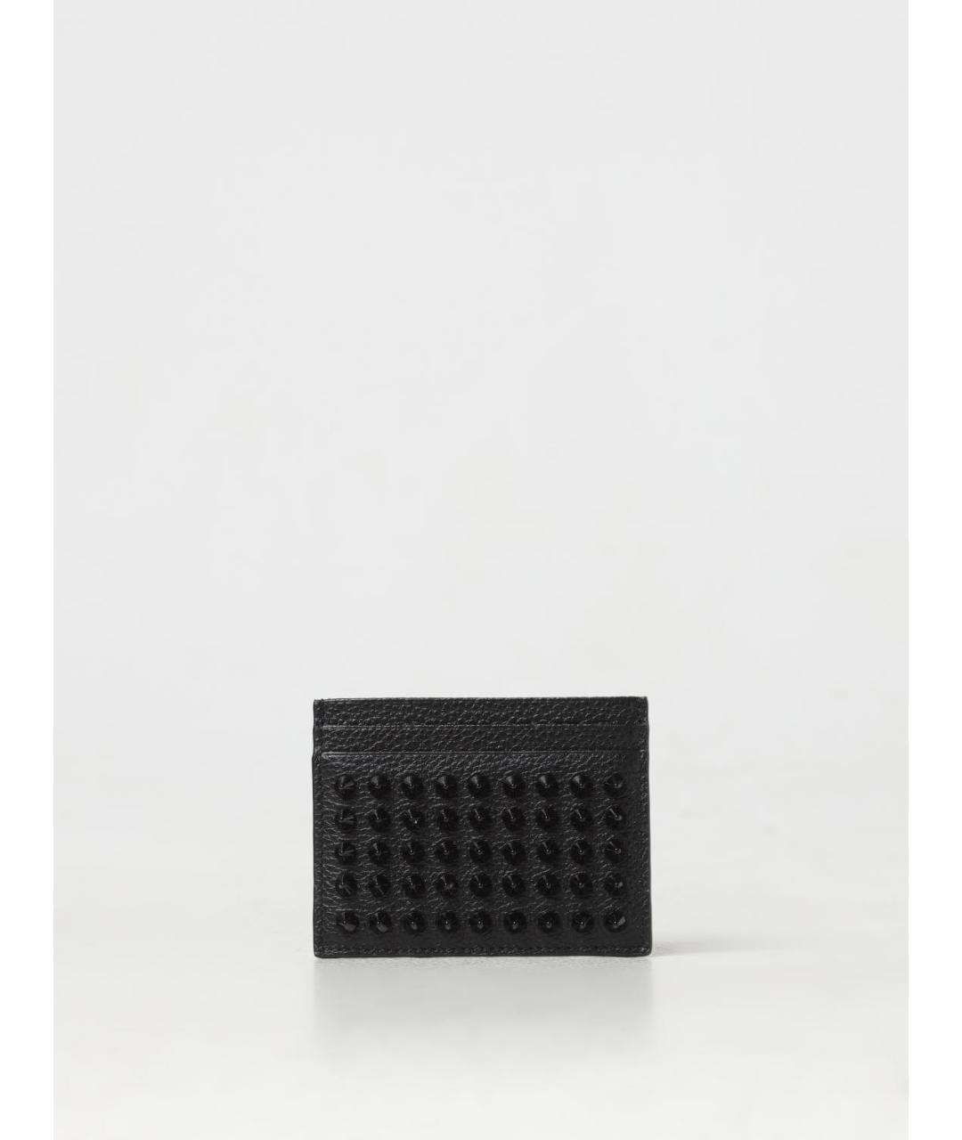 CHRISTIAN LOUBOUTIN Черный кожаный кардхолдер, фото 3