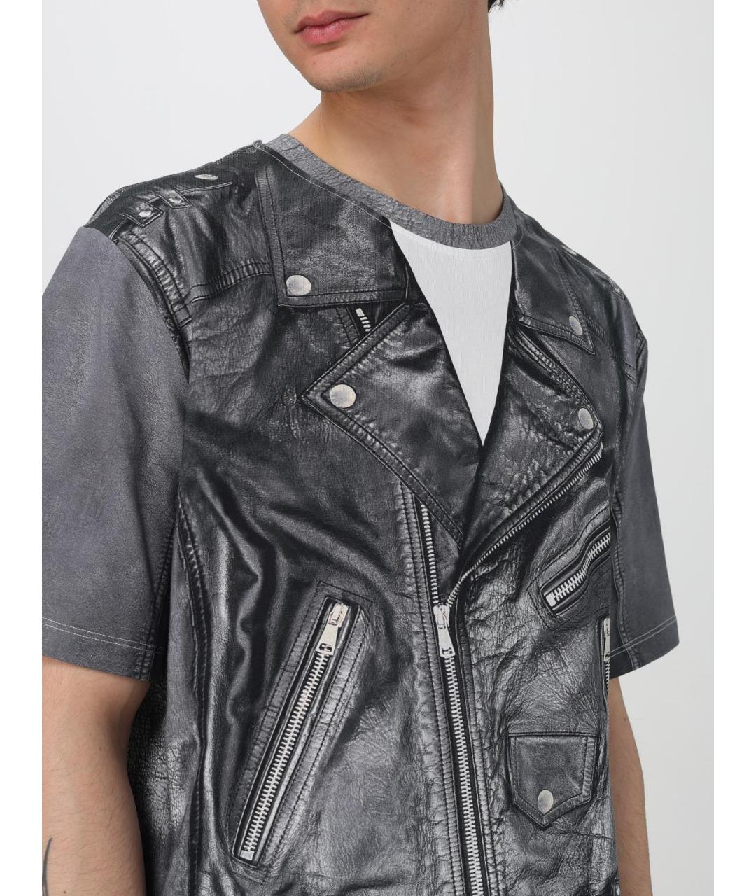 BALMAIN Черная хлопковая футболка, фото 5