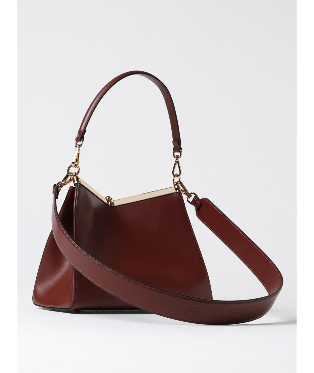 ETRO Коричневая кожаная сумка через плечо, фото 3