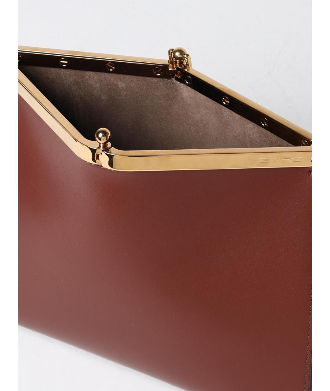 ETRO Коричневая кожаная сумка через плечо, фото 5