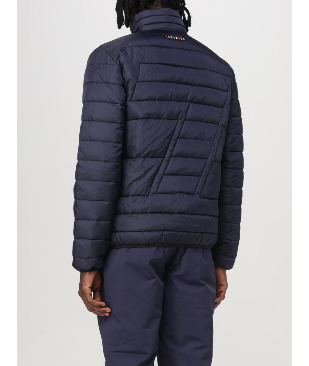 EA7 Синяя полиэстеровая куртка, фото 4