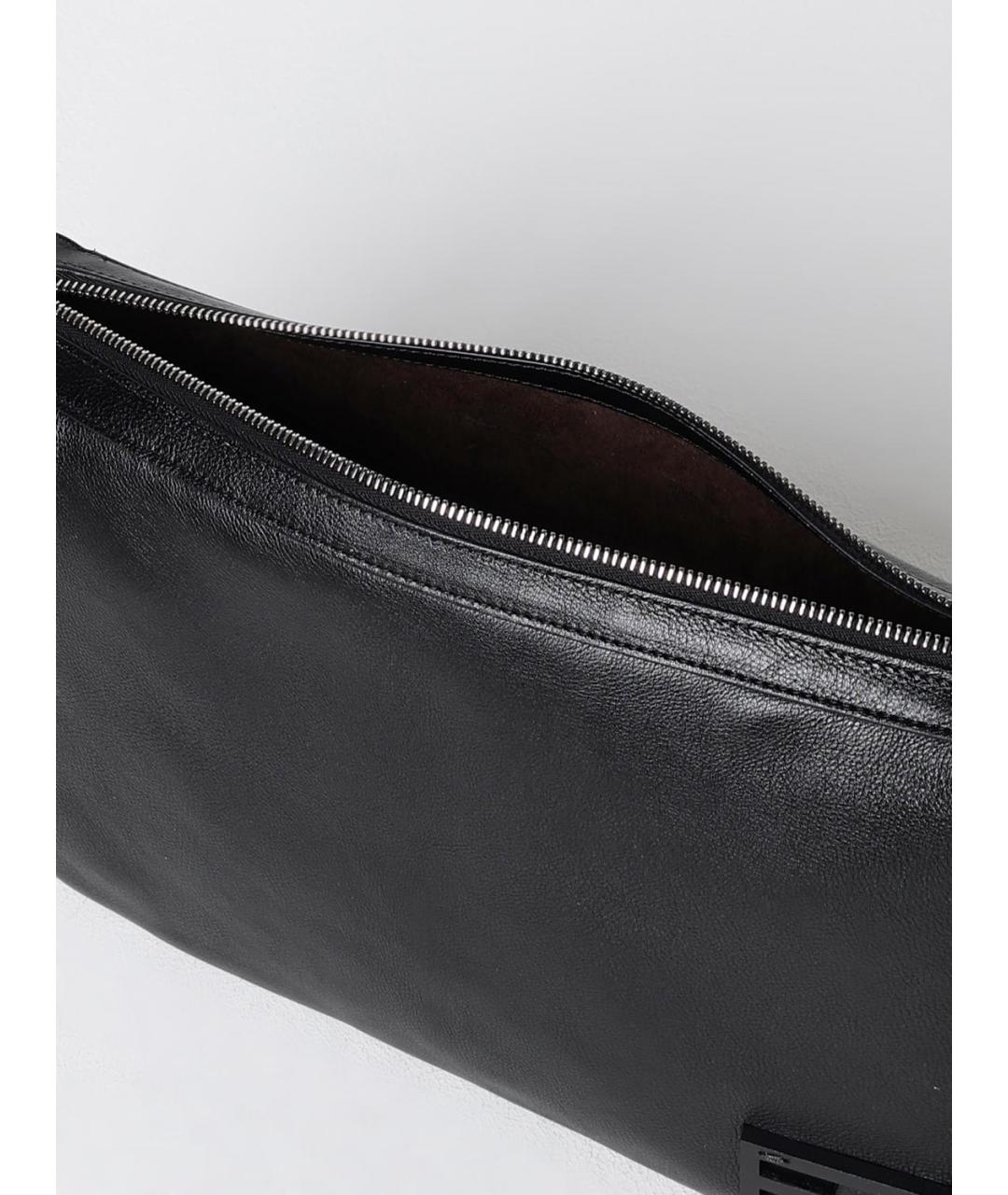 FENDI Черная кожаная сумка через плечо, фото 5