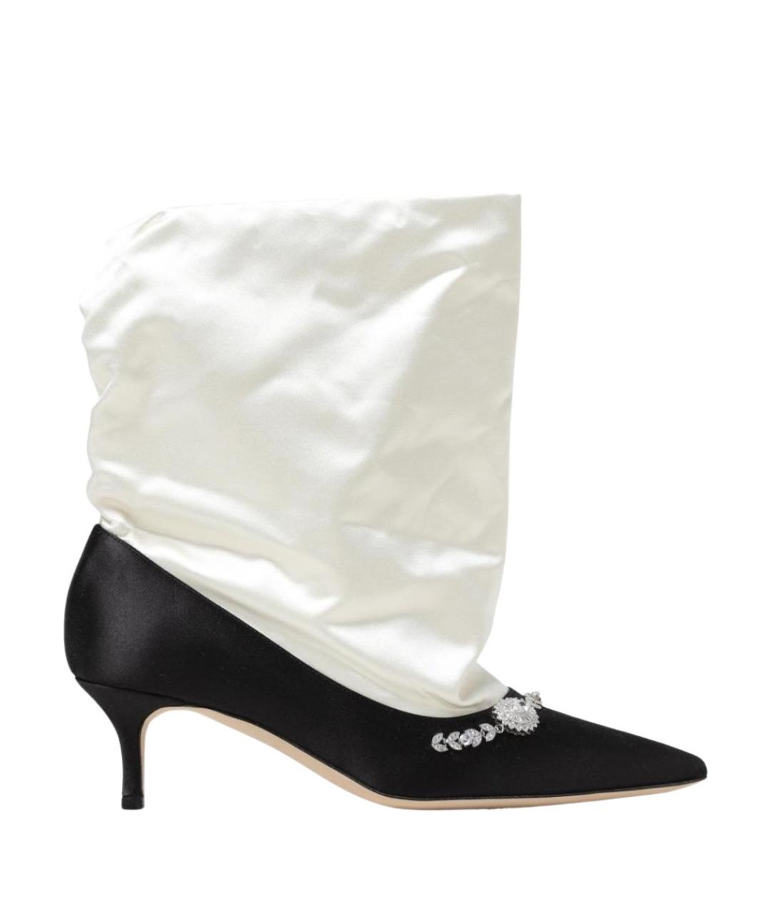 MANOLO BLAHNIK Черные текстильные туфли, фото 1