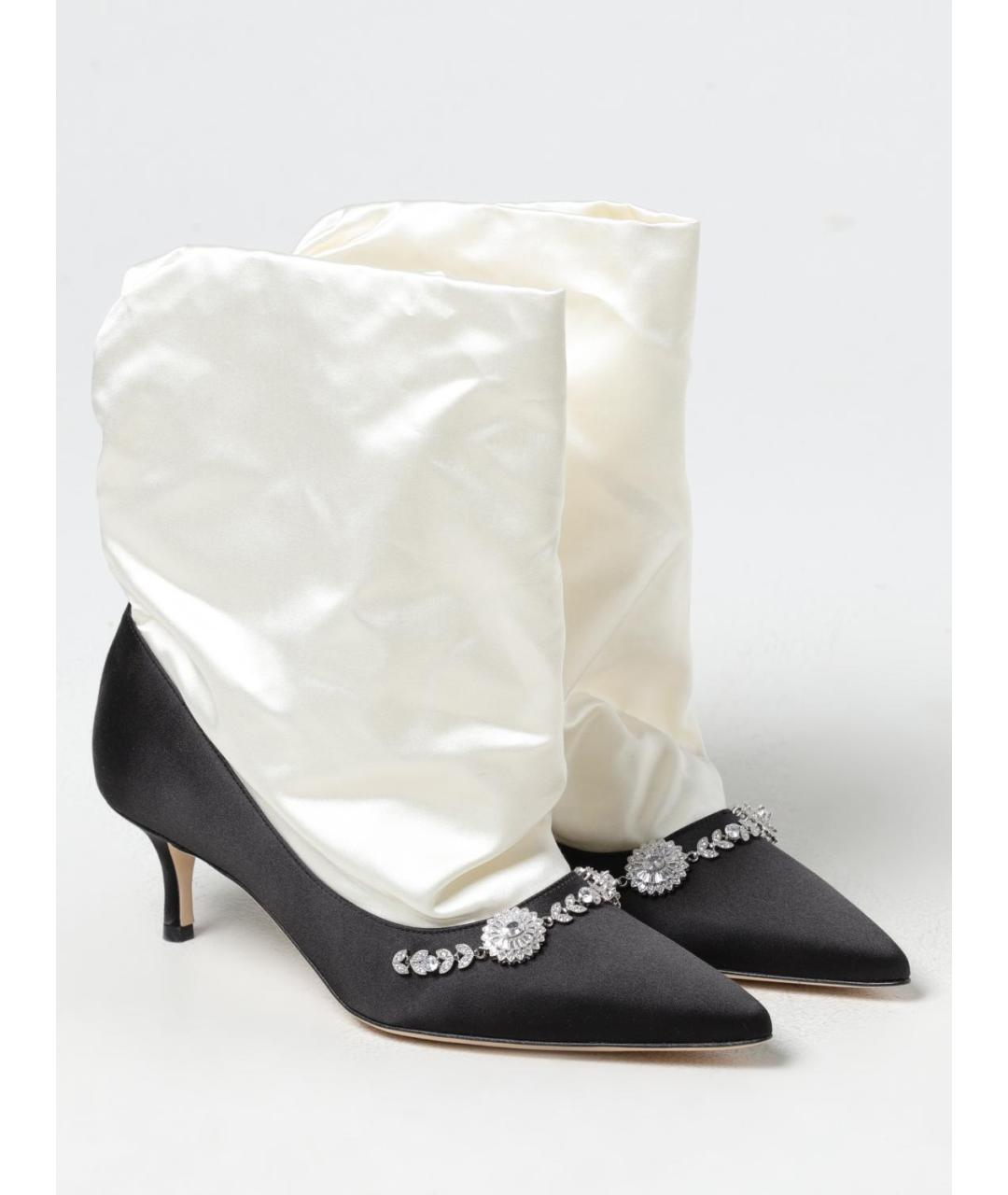 MANOLO BLAHNIK Черные текстильные туфли, фото 2