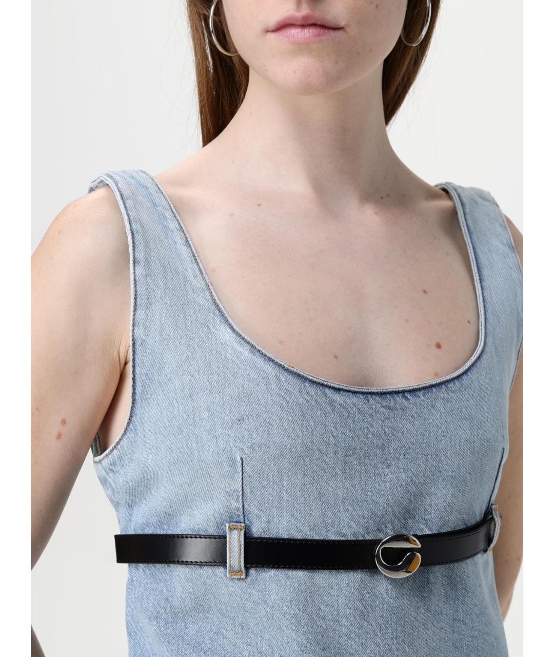 COPERNI Голубое хлопковое повседневное платье, фото 6