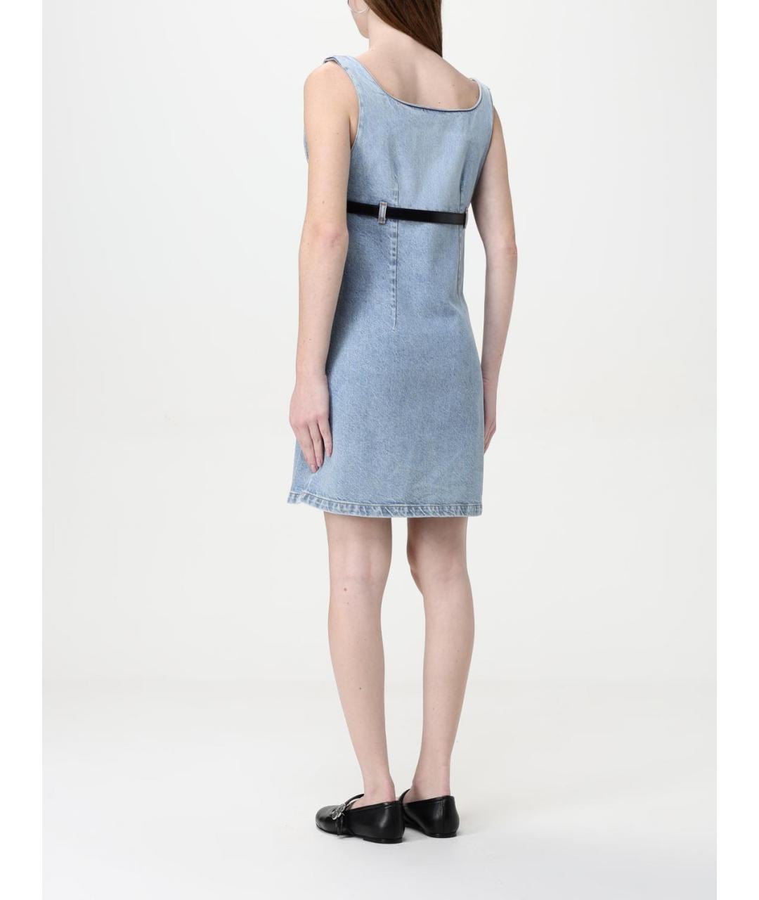 COPERNI Голубое хлопковое повседневное платье, фото 4