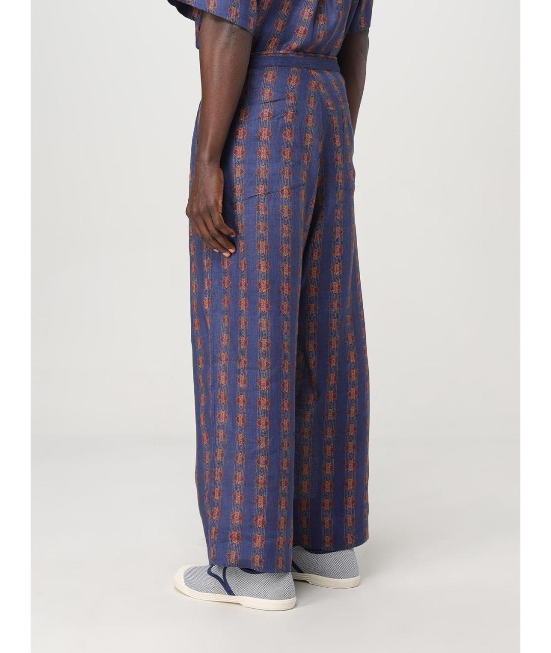 VALENTINO Мульти льняные повседневные брюки, фото 3