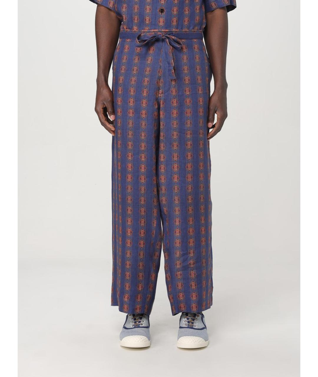 VALENTINO Мульти льняные повседневные брюки, фото 6