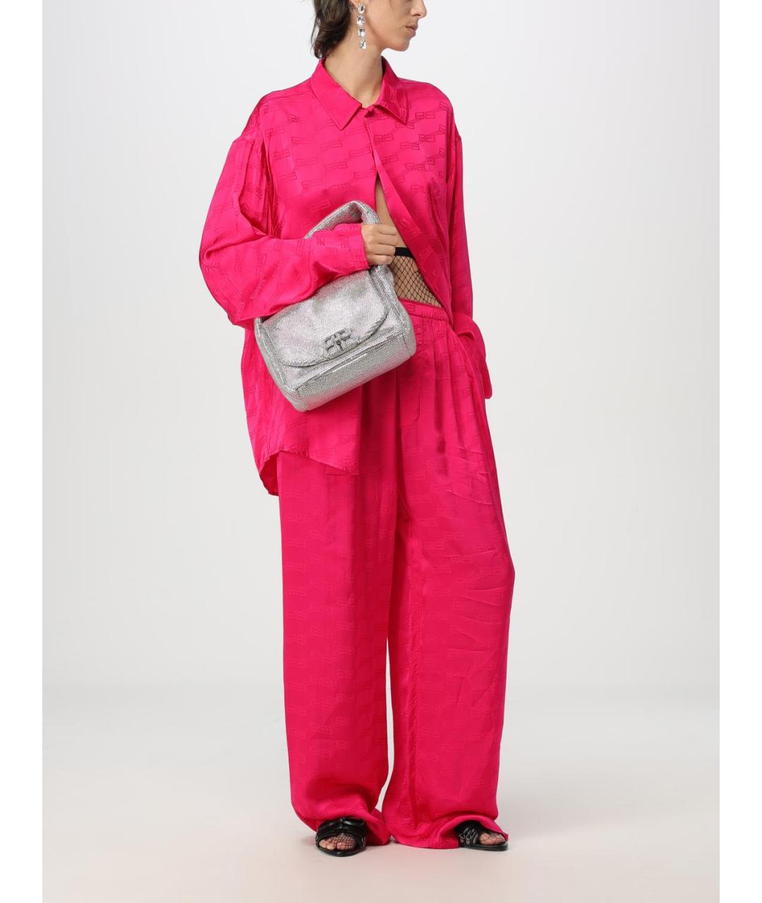 BALENCIAGA Фуксия вискозная рубашка, фото 2