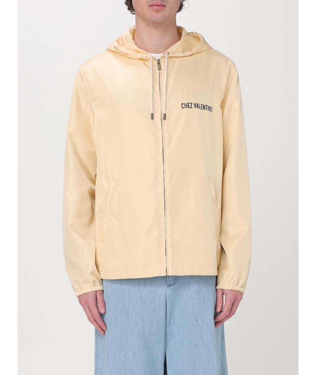 VALENTINO Бежевая полиэстеровая куртка, фото 2